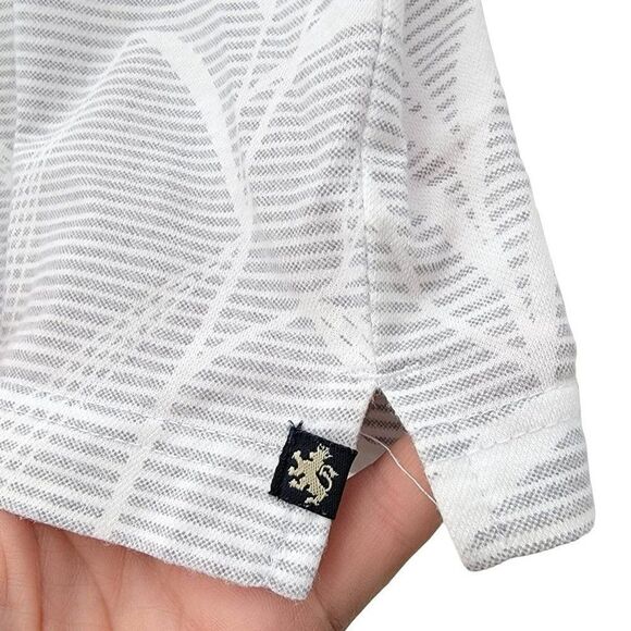 Nat Nast Shirt Mens M Polo Golf Ombre Gray Floral Short Sleeve Resortwear - Picture 3 of 8